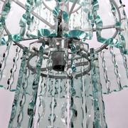 Italian cut glass chandelier by Zero Quattro. 1970s