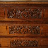 Solid walnut chest of drawers, early 20th century