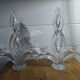 4 crystal lily candle holders from Vannes le Châtel.