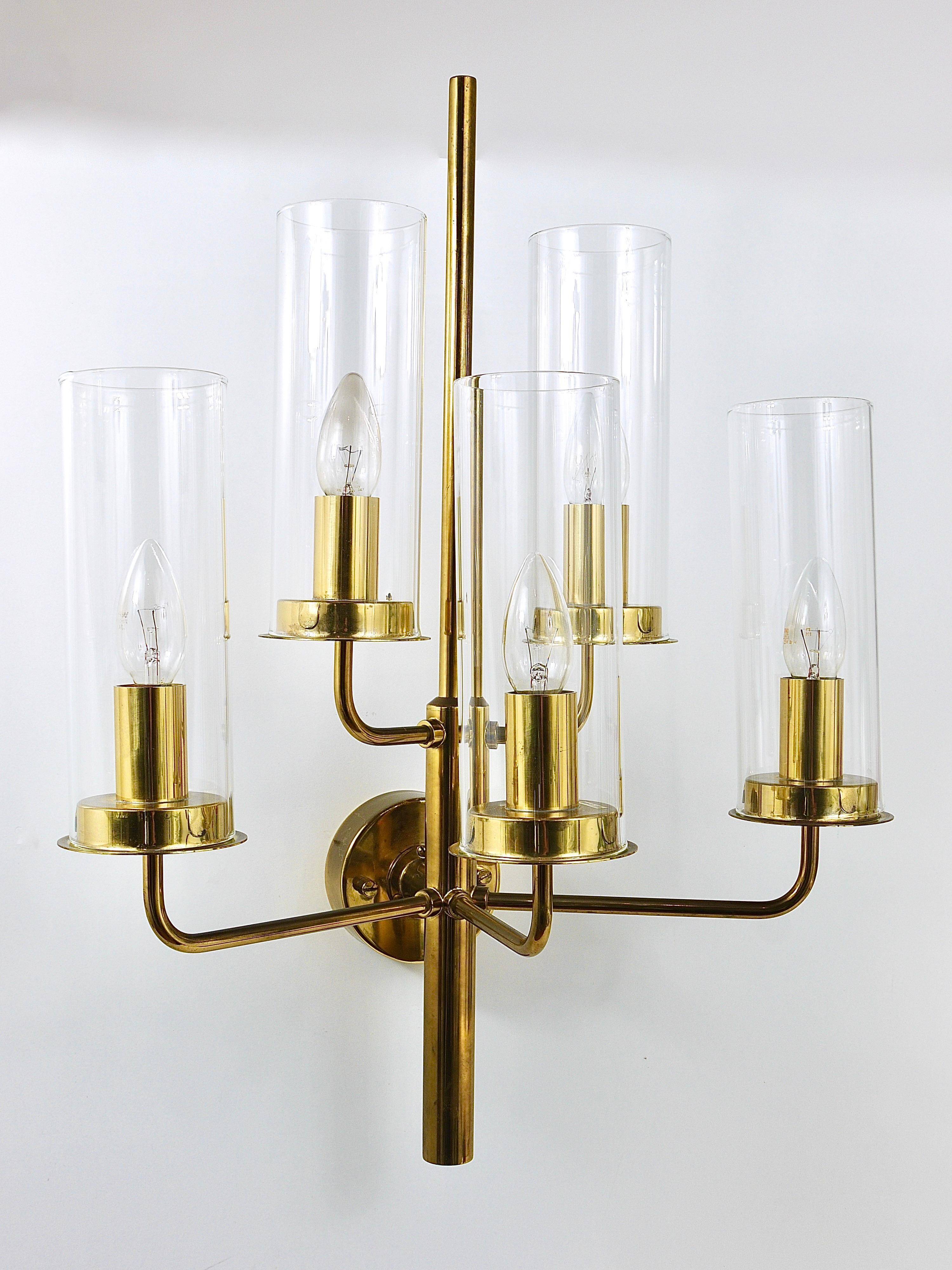 Hans-Agne Jakobsson Sonata Wall Light with 5 Arms, Mid-Century Style, Markaryd, 1960