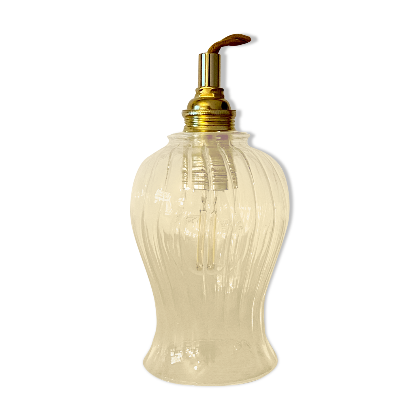 Vintage glass tulip lamp