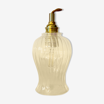 Vintage glass tulip lamp