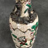 Vase ceramic canton of nanjing decoration of war scenes xixth