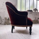 Fauteuil Napoléon III velours bordeaux