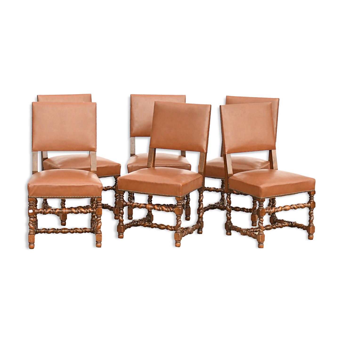 6 chaises de style Louis XIII