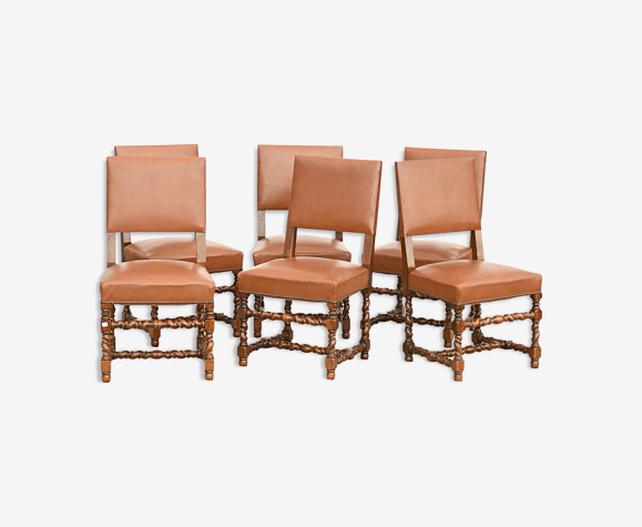 6 chaises de style Louis XIII