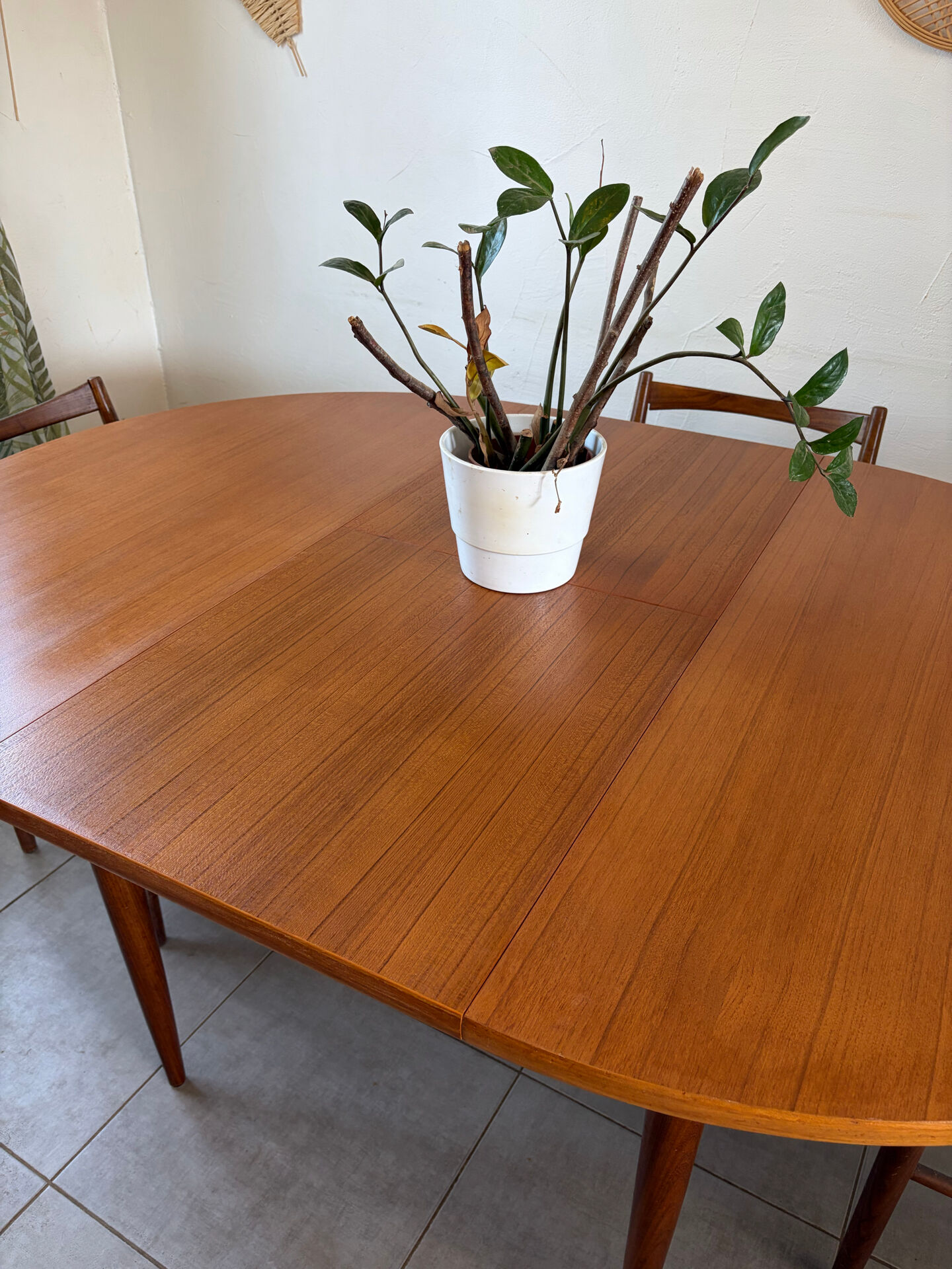 Table ronde scandinave extensible en teck
