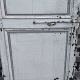 porte ancienne de communication en chêne peint