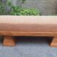 Bench with Pyramid Legs and Stain-Resistant Multi-Color Fabric from Artigianato Italiano, 2000s