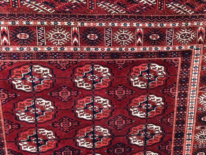 Vintage 126 X 194 CM hand made Persian Bukhara rug