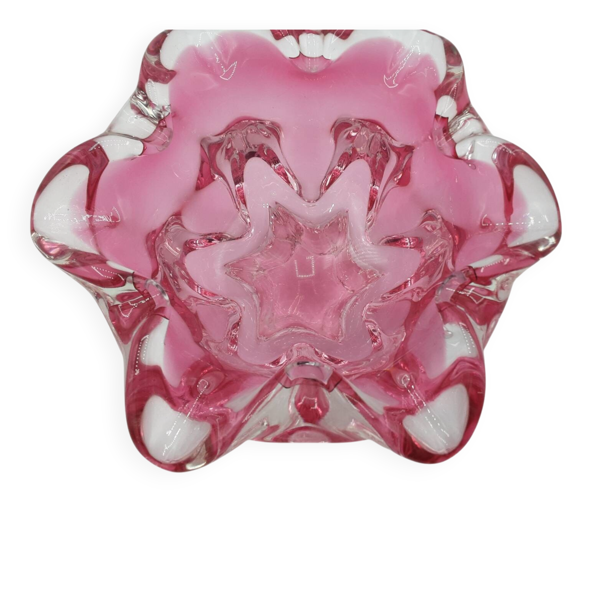 Art glass bowl from the 1960s, by Joseph Hospadka - Chribska Glassworks