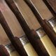 Lot 6 couteaux lame acier RT Papillon manches bakélite viroles