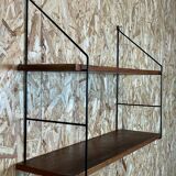 Teak string shelf wall shelf danish design denmark 60/70