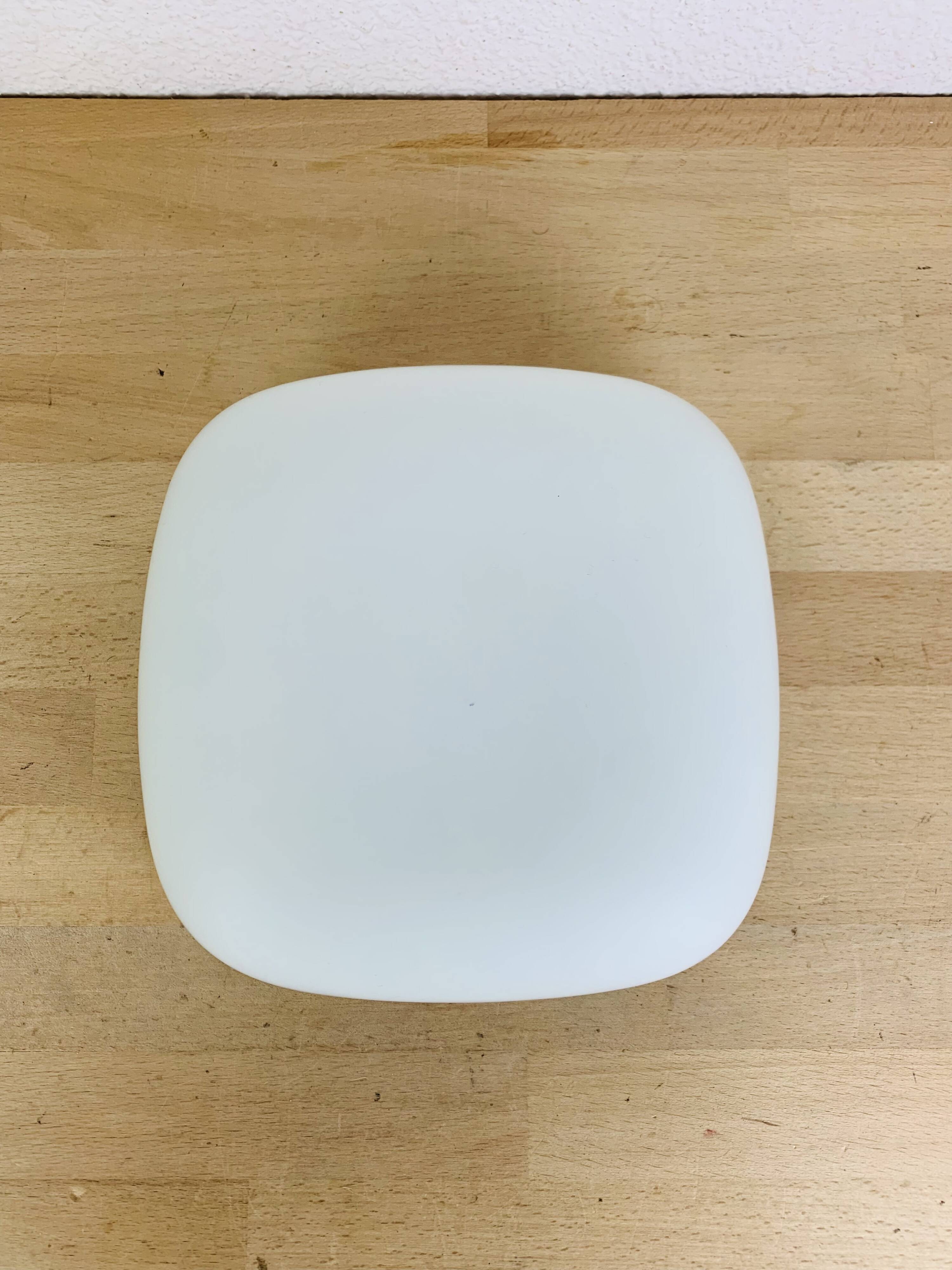 Vintage square opaline wall lamp, Italy, 1960