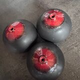3 spherical soliflore vases by Antonio Lampecco