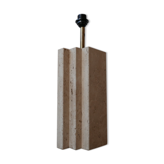 Travertine Geometric Mid-Century Belgium Table Lamp