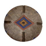 Round colored Bamileke shield ''AURA'