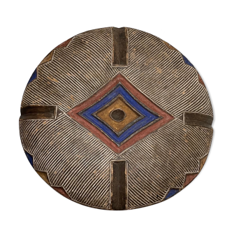 Bouclier bamileke coloré rond ''aura"