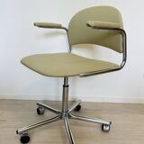 Vintage Office Armchair in Pistachio Color by Kovona