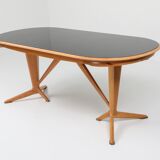 Italian design oak dining table - 1970s