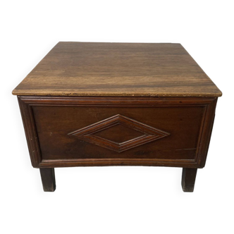 Wooden chest side table
