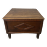 Table d'appoint coffre en bois