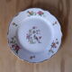 3 small plates vintage flowers and bird Digoin and Sarreguemine