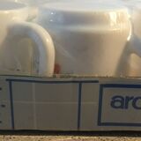 Arcopal service 6 coffee cups scented pea pattern