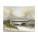 Seascape boat dunes of Sauveterre, Vendée - signature to identify, twentieth
