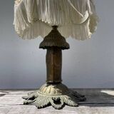 Fringed lamp and bronze base