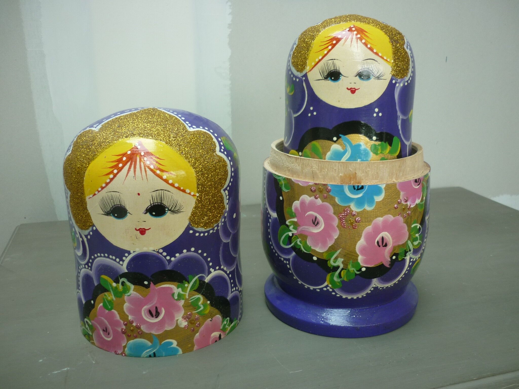 Russian dolls 10 vintage matriochkas