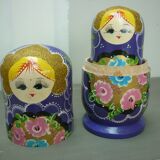 Russian dolls 10 vintage matriochkas