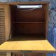 Rattan cabinet with integrated illuminating secretary vintage 1960