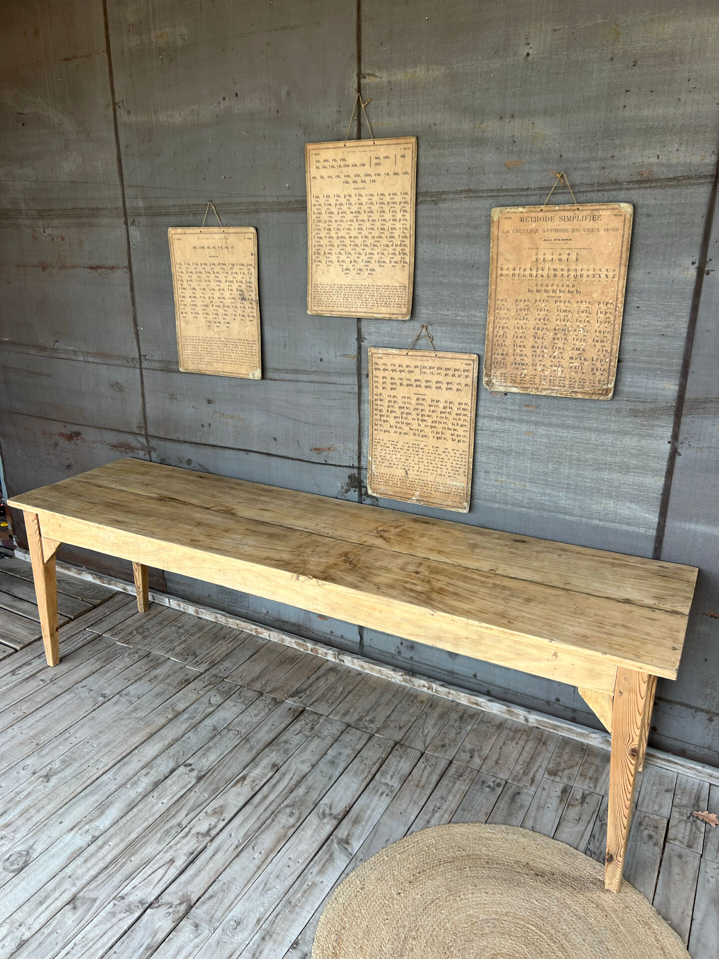 Console d’atelier bois brut