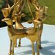 Ancien bougeoir cerf en laiton