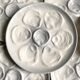 12 Saint Amand oyster plates, sky blue and white