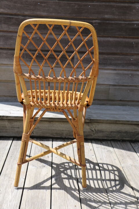 Chaise rotin adulte 1960