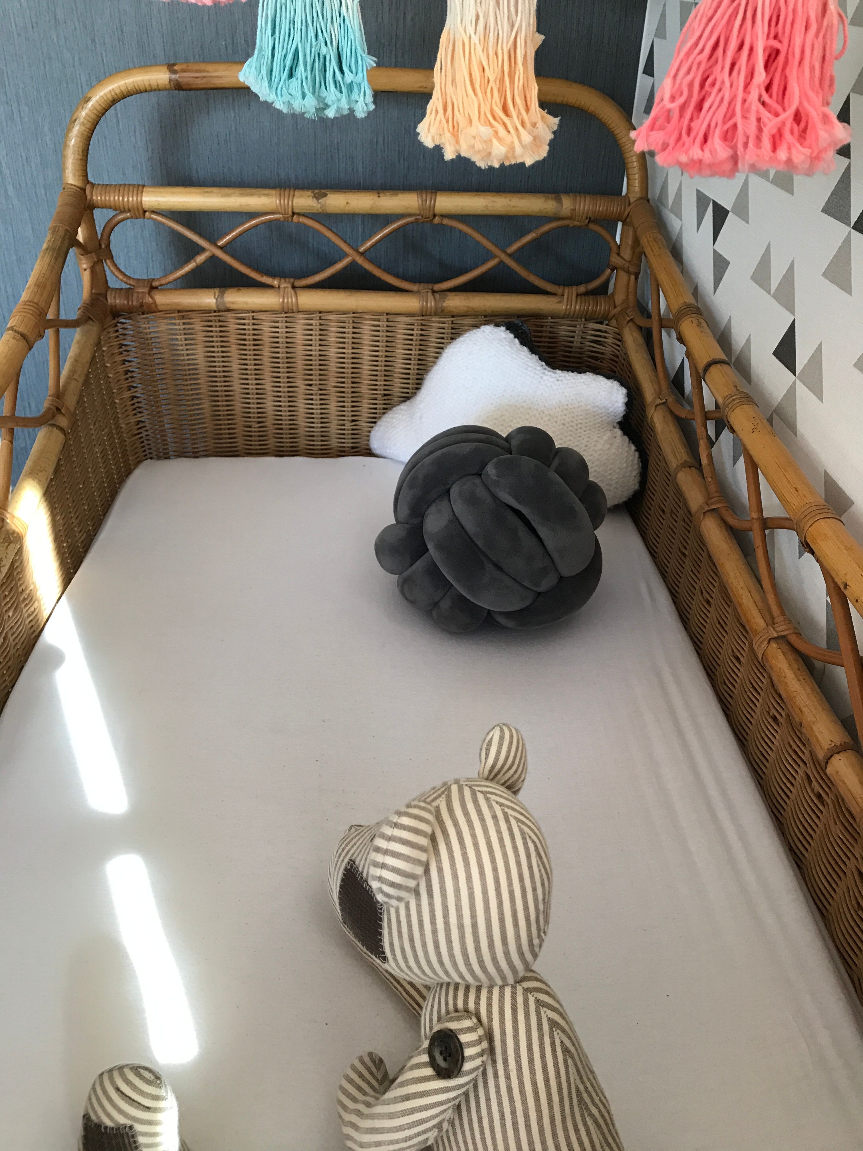 Baby rattan bed