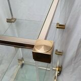 Glass and plexiglass rolling shelf Pierre Vandel
