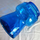 Champagne bucket vintage blue glass cork