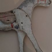 Jouet cheval en bois articulé ancien, début XXème