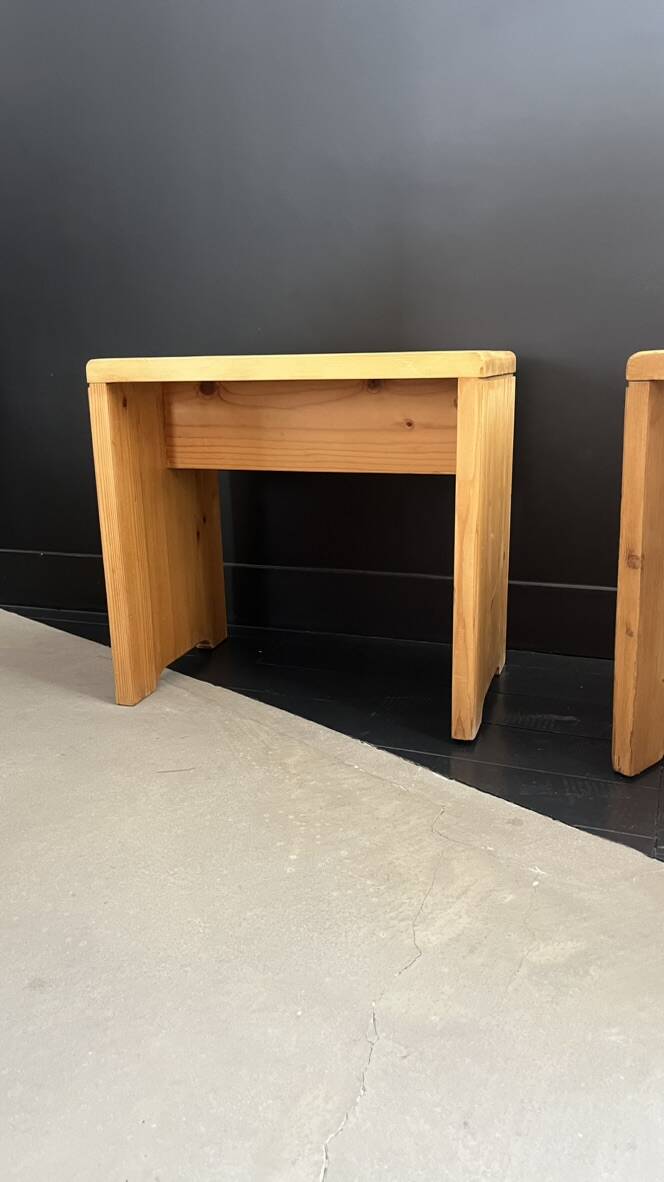 Pair of stools or bedside tables by Charlotte Perriand.