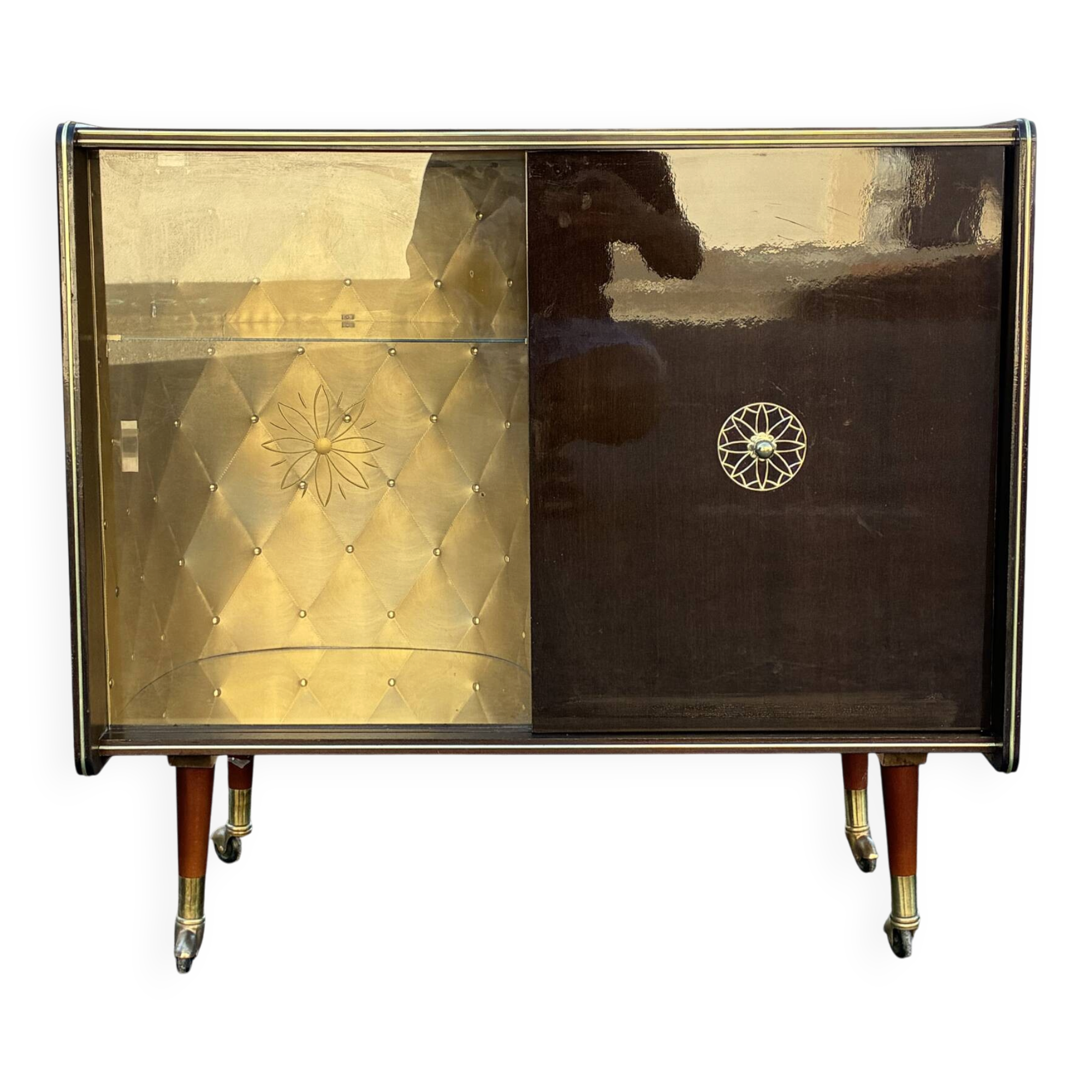 Vintage 60s TV console bar