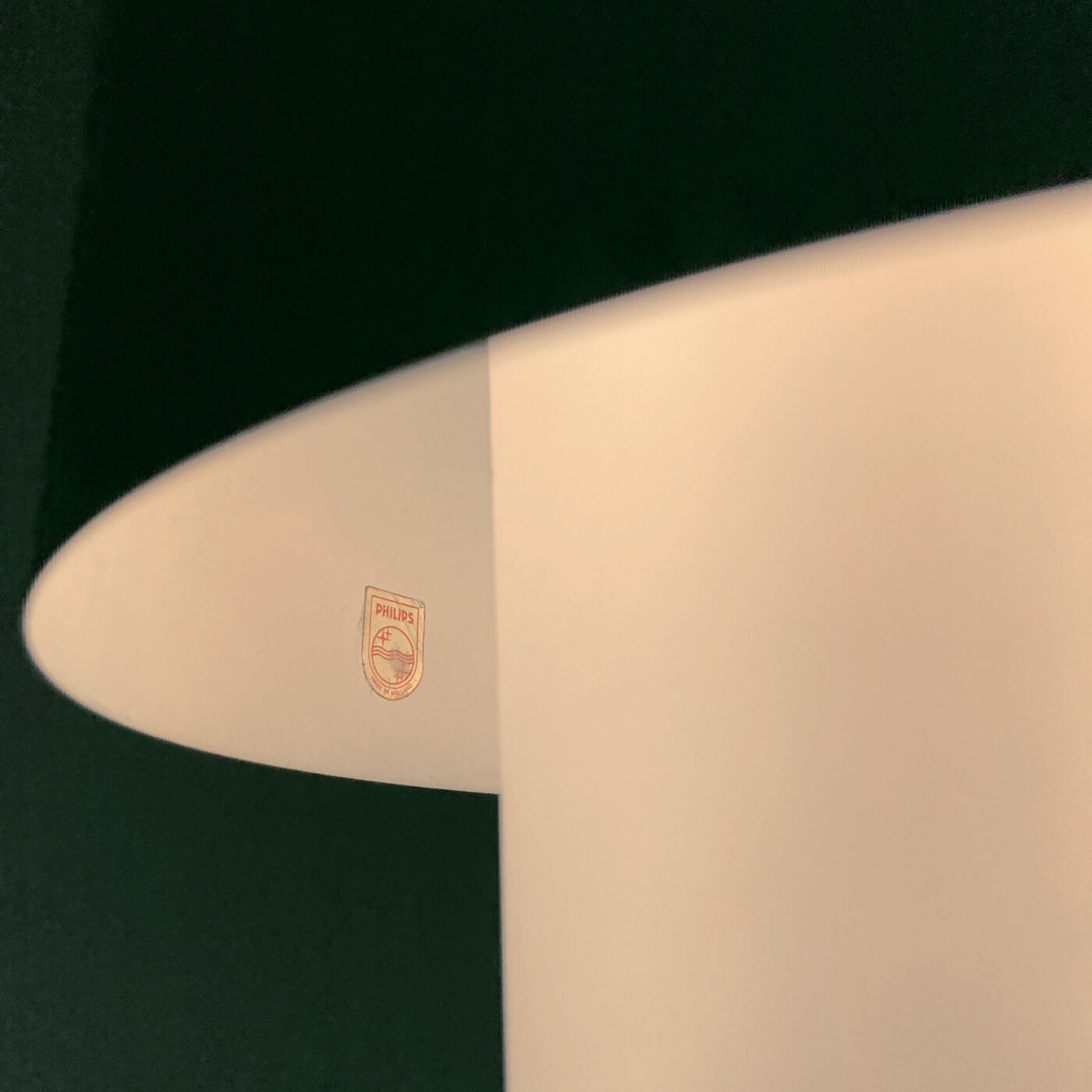 Philips suspension by Louis Kalff. Opaline and metal. 1960