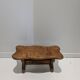 Vintage solid wood footrest - small farmhouse bench stool
