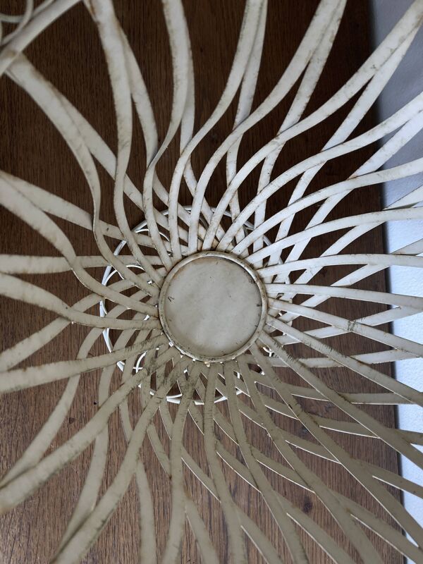 Cache pot Médicis néo classique XXL en tôle ivoire XXL