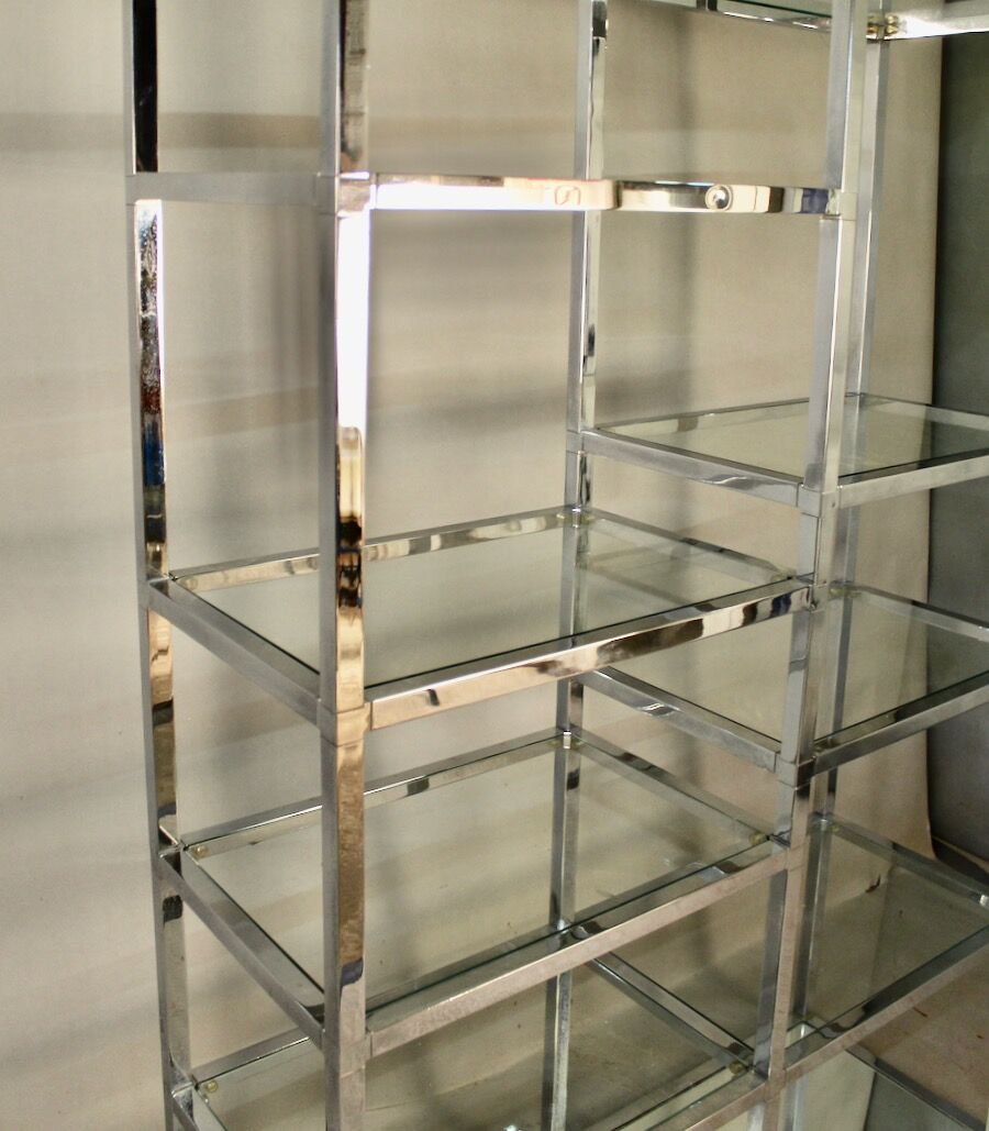 70s chrome shelf