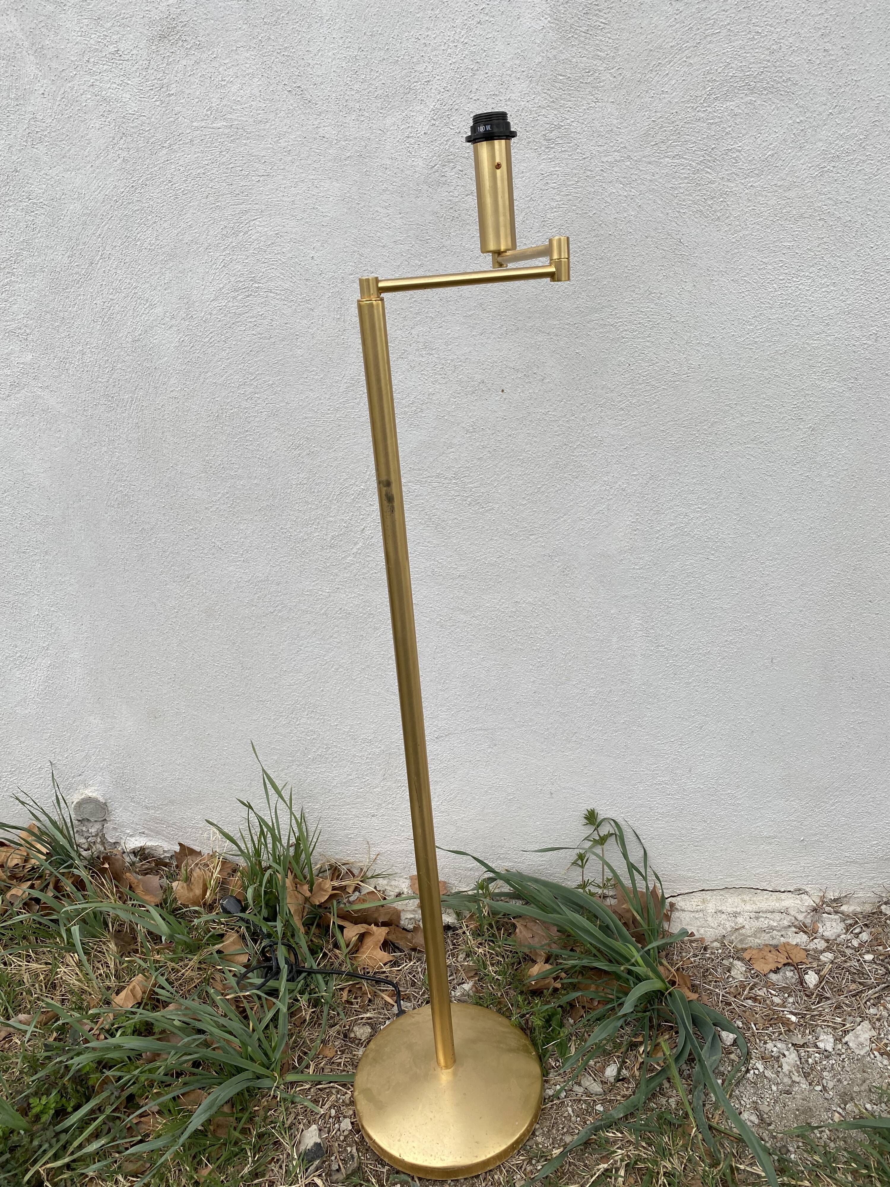 Brass e-reader floor lamp 1980