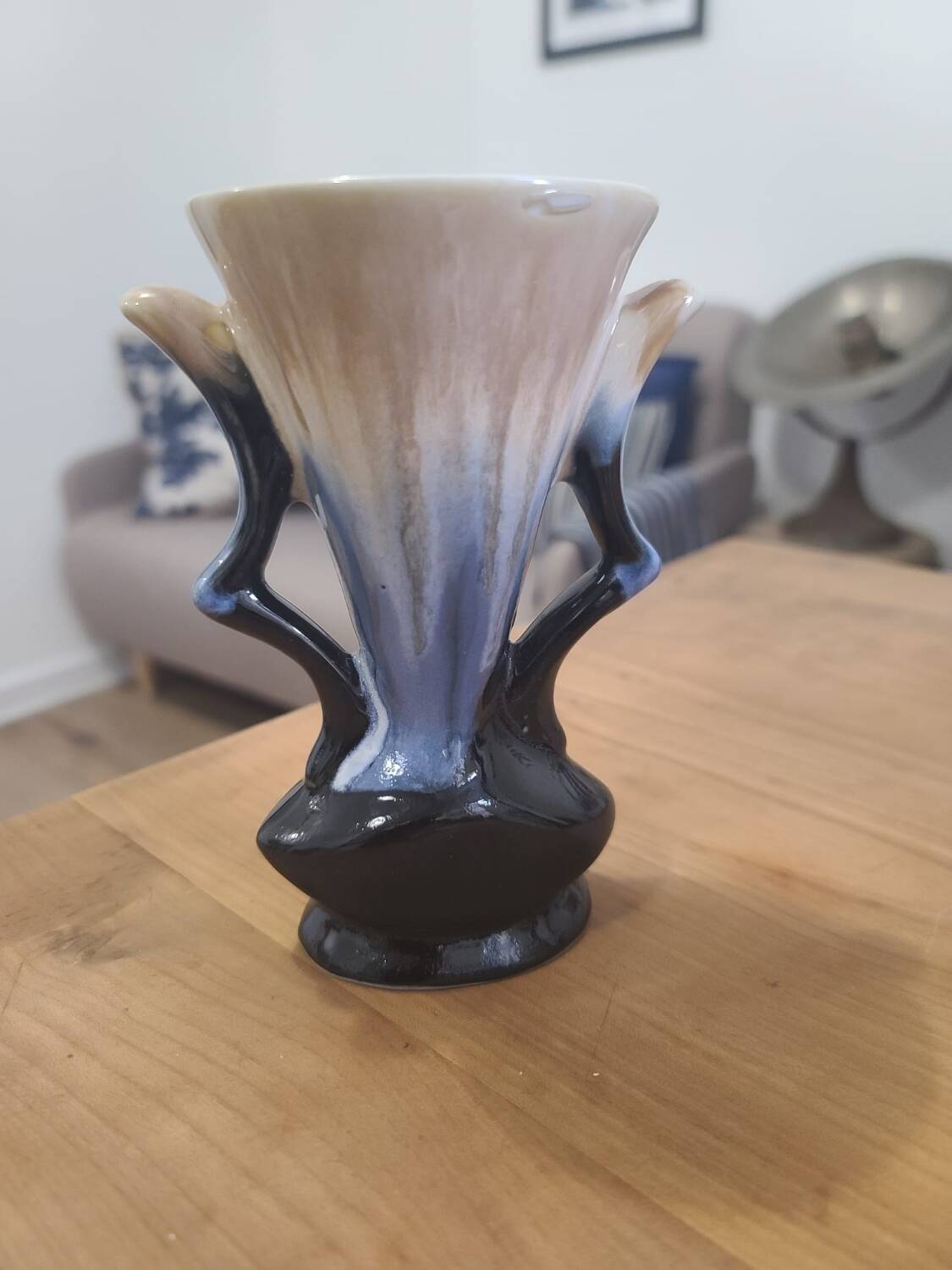 Vase soliflore grès flammé du Morvan petit-massé 58