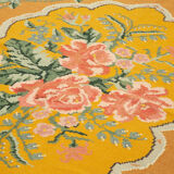 Handmade vintage moldov yellow kilim 197 cm x 291 cm - 23440